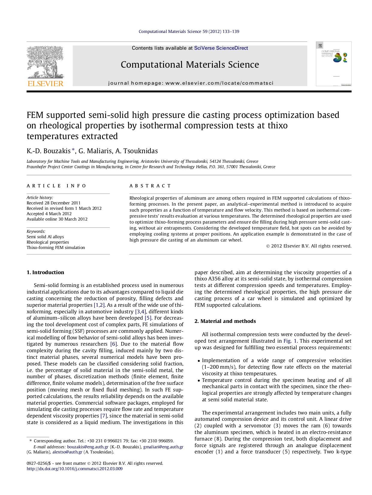 FEM supported semi-solid high pressure die casting process optimization based on rheological properties by isothermal compression tests at thixo temperatures extracted_page-0001.jpg